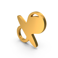 Gold Baby Pacifier Icon PNG & PSD Images