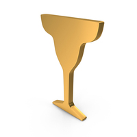 Gold Margarita Cocktail Drink Glass Icon PNG & PSD Images