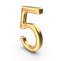 5 Gold PNG & PSD Images