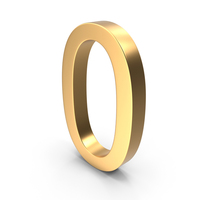 Gold Number 0 PNG & PSD Images