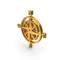 Gold Compass Icon PNG & PSD Images