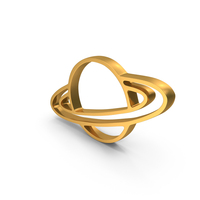 Gold Planet Saturn Outline Icon PNG & PSD Images