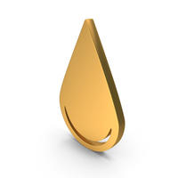 Gold Water Drop Icon PNG & PSD Images
