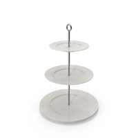 Silver White Porcelain Cake Stand PNG & PSD Images