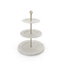 Gold White Porcelain Cake Stand PNG & PSD Images
