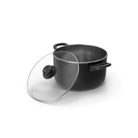 Black Cooking Pot With Glass Cap PNG & PSD Images