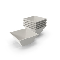 Dessert White Porcelain Bowls PNG & PSD Images