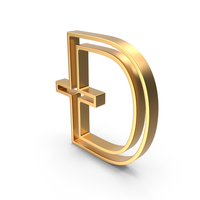 Gold Dogecoin Symbol PNG & PSD Images