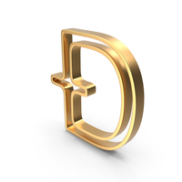 Gold Dogecoin Symbol PNG & PSD Images