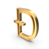 Gold Dogecoin Symbol PNG & PSD Images