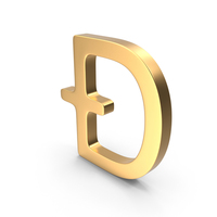 Gold Dogecoin Symbol PNG & PSD Images