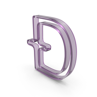 Purple Glass Dogecoin Symbol PNG & PSD Images