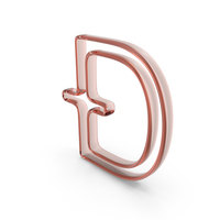 Red Glass Dogecoin Symbol PNG & PSD Images