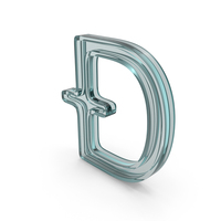 Blue Glass Dogecoin Symbol PNG & PSD Images