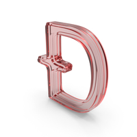 Red Glass Dogecoin Symbol PNG & PSD Images
