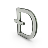 Green Glass Dogecoin Symbol PNG & PSD Images