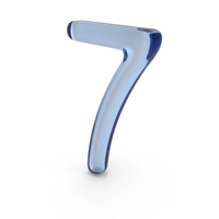 Blue Glass Number 7 PNG & PSD Images