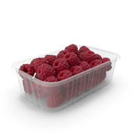 Raspberries in Plastic Container PNG & PSD Images