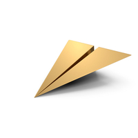 Gold Paper Plane PNG & PSD Images