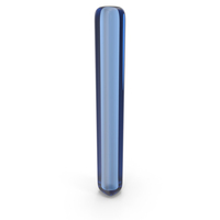 Blue Glass Letter L PNG & PSD Images