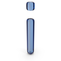 Blue Glass Letter I PNG & PSD Images