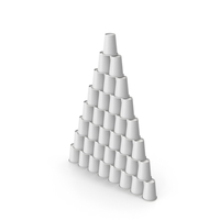Stacked White Cups PNG & PSD Images