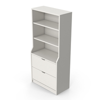 White Bookcase Cabinet PNG & PSD Images