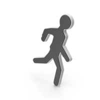 RUNNING MAN SYMBOL BLACK PNG & PSD Images