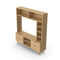 Wooden TV Stand PNG & PSD Images