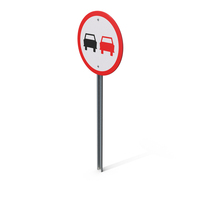 No Overtaking Sign Pole PNG & PSD Images