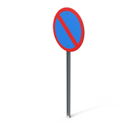 No Waiting Sign Pole PNG & PSD Images