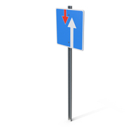 Advantage Over On Coming Traffic Sign Pole PNG & PSD Images