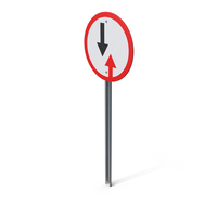 Advantage Oncoming Traffic Sign Pole PNG & PSD Images