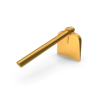 Gardening Tool Grading Hoe Icon Gold PNG & PSD Images