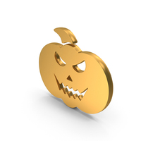 Gold Halloween Ghost Face Icon PNG & PSD Images
