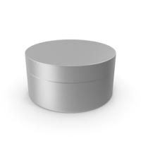 Cosmetic Jar Silver PNG & PSD Images