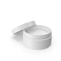 Cosmetic Jar Open White PNG & PSD Images