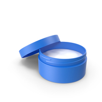 Cosmetic Jar Open Blue PNG & PSD Images