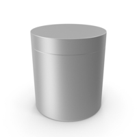 Cosmetic Jar Silver PNG & PSD Images