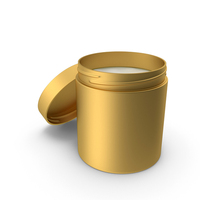 Cosmetic Jar Open Gold PNG & PSD Images
