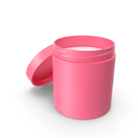 Cosmetic Jar Open Pink PNG & PSD Images