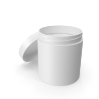 Cosmetic Jar Open White PNG & PSD Images