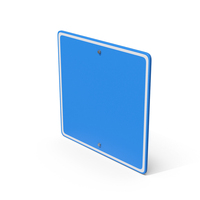 Blue Square Road Sign PNG & PSD Images