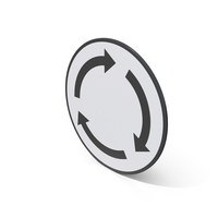 Roundabout Road Sign PNG & PSD Images