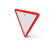 Give Way Road Sign PNG & PSD Images