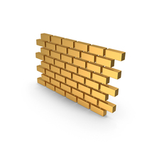 Gold Bricks Wall Icon PNG & PSD Images