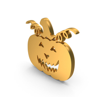 Gold Halloween Ghost Face Icon PNG & PSD Images