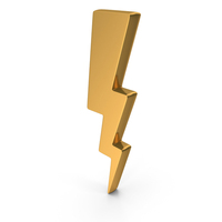 Gold Lightning Thunder Icon PNG & PSD Images