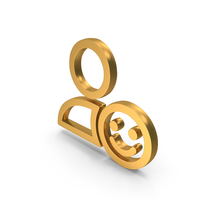 Gold User With Smile Icon PNG & PSD Images