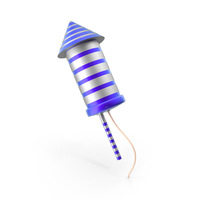 Blue Cartoon Fireworks Rocket PNG & PSD Images